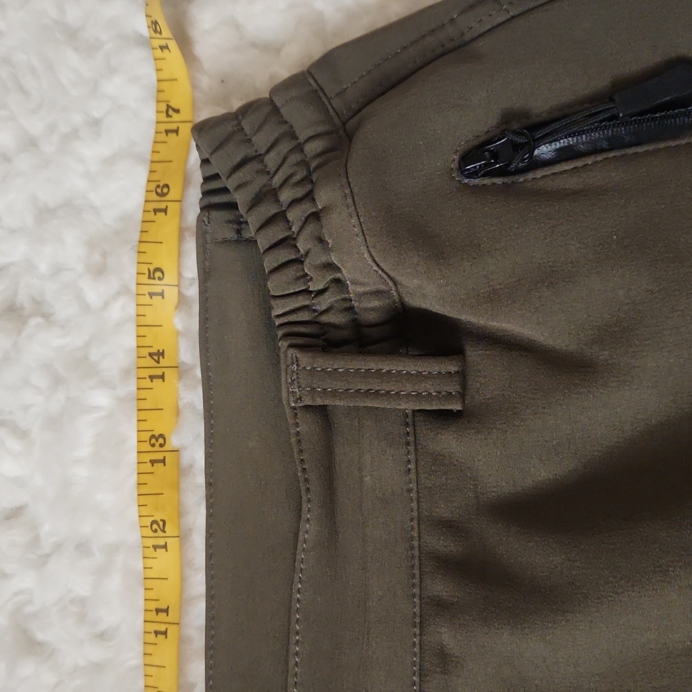 Nonwe Men's Warm Windproof Zipper Pockets Snow Pants Fleece Mountain Sz XL Olive - Picture 9 of 12